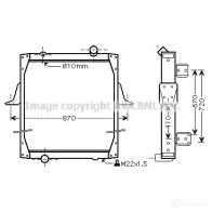 Радиатор охлаждения двигателя PRASCO 4045385106585 Opel Astra (F) 1 Универсал 1.8 i 16V (F08. C05) 116 л.с. 1994 – 1998 re2081 918B1 O