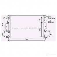 Радиатор охлаждения двигателя PRASCO fd2642 1225554060 4045385220885 EX0I B