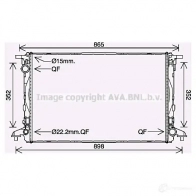Радиатор охлаждения двигателя PRASCO Audi A4 Allroad (B9) 5 2015 – 2020 4045385219889 ai2412 2EU8CV G