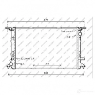 Радиатор охлаждения двигателя PRASCO Audi A7 (4GA, F) 1 Спортбек 4.0 S7 Quattro 420 л.с. 2012 – 2015 AD038R007 QS9PO 1J