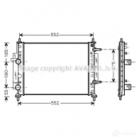 Радиатор охлаждения двигателя PRASCO 1A4X9 fta2260 FT137 R026 Fiat Marea (185) 1 1996 – 2007