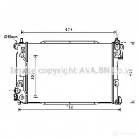 Радиатор охлаждения двигателя PRASCO 6FP 4B2 dw2133 Chevrolet Epica 4045385176076
