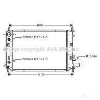 Радиатор охлаждения двигателя PRASCO 4045385214044 Nissan Qashqai (J11) 2 2013 – 2020 1K39 U dn2416