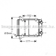 Радиатор охлаждения двигателя PRASCO AD033R 013 ai2257 MKKAI 2574492