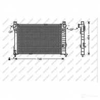 Радиатор охлаждения двигателя PRASCO Mercedes C-Class (W203) 2 Седан 3.0 C 320 CDI (2020) 224 л.с. 2005 – 2007 ME027R003 RX 3X5
