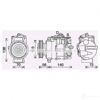 Радиатор охлаждения двигателя PRASCO Volkswagen Transporter (T4) 4 Фургон 2.4 D 78 л.с. 1990 – 1998 vwa2149 FS HH2NW 4045385103850