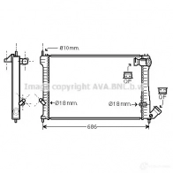 Радиатор охлаждения двигателя PRASCO U7GID E 4045385007578 Citroen Xantia 1 (X1, X2) Хэтчбек 1.9 Turbo D 90 л.с. 1993 – 2003 cn2165