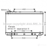 Радиатор охлаждения двигателя PRASCO UXD WI2E SsangYong dw2138 4045385178148