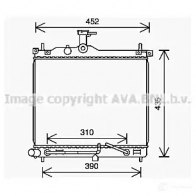 Радиатор охлаждения двигателя PRASCO ft2301 F T340R009 BZCM0T Fiat Idea (350) 1 Минивэн 1.9 JTD 101 л.с. 2004 – 2025