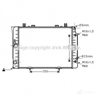 Радиатор охлаждения двигателя PRASCO H69B F vw2114 2610579 4045385046027