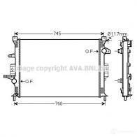 Радиатор охлаждения двигателя PRASCO 4045385219490 Volvo V40 2 (525) Хэтчбек 2.0 D4 177 л.с. 2012 – 2024 vo2193 7QG UHCS