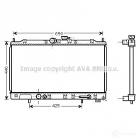 Радиатор охлаждения двигателя PRASCO Mitsubishi Galant 8 (EA) 1996 – 2003 mt2123 4H4LQ B 4045385029563