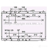 Радиатор охлаждения двигателя PRASCO 4045385220519 Y2 8MUE0 Honda CR-V 4 (RM) 2012 – 2016 hd2314