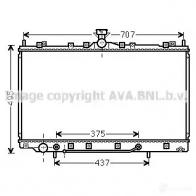 Радиатор охлаждения двигателя PRASCO mt2217 Mitsubishi Grandis 4045385165933 3O AOV