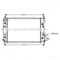 Радиатор охлаждения двигателя PRASCO fd2212 R F55WSA 4045385019922 Ford Orion 3 (EA, GAL) 1990 – 1996