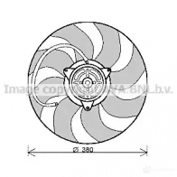 Вентилятор радиатора PRASCO ai7513 Audi A4 (B6) 2 Седан 1.9 Tdi 101 л.с. 2001 – 2004 UQ32 G 4045385163304