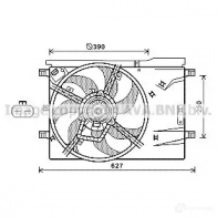 Вентилятор радиатора PRASCO 2579016 8JHK4 cn7550 FT90 7F006
