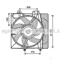 Вентилятор радиатора PRASCO 6ZFGL pe7550 2600507 C I304F004