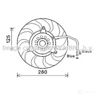 Вентилятор радиатора PRASCO GC K72 Audi 80 (B4) 4 1991 – 1996 ai7503 4045385085750