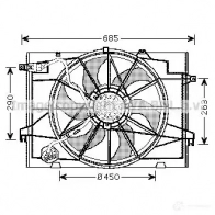 Вентилятор радиатора PRASCO hy7520 2590109 XM4KRZ HN8 02F002