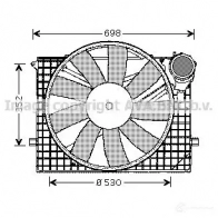 Вентилятор радиатора PRASCO B0GGQI ms7505 Mercedes S-Class (W220) 2 Седан ME5 22F001