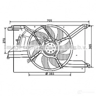 Вентилятор радиатора PRASCO 4045385171682 Fiat Croma (194) 2 Универсал ft7579 35F0 IBR