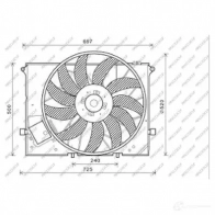 Вентилятор радиатора PRASCO ME522F002 PVQ4 D Mercedes SL-Class (R230) 2 2002 – 2011