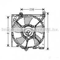 Вентилятор радиатора PRASCO 2580358 VK3 0F 4045385086900 dn7520