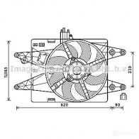 Вентилятор радиатора PRASCO 4045385201341 ft7606 HGCLJ F Fiat Doblo (119, 223) 1 Минивэн 1.6 Natural Power 103 л.с. 2002 – 2025