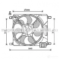 Вентилятор радиатора PRASCO ct7501 DW340F0 01 Chevrolet Spark 3 (M300) Хэтчбек 1.0 68 л.с. 2010 – наст. время SWB0U
