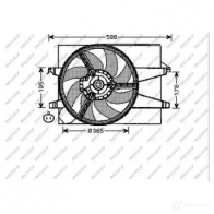 Вентилятор радиатора PRASCO JLCI R FD340F002 Ford Fusion 1 (CBK, JU) Хэтчбек 1.2 5 75 л.с. 2004 – 2012
