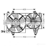Вентилятор радиатора PRASCO Mitsubishi Carisma 1 (DA) Седан 2.0 16V GT EVO VI/VII 280 л.с. 1999 – 2006 4045385092437 vo7505 8P3 CQZZ