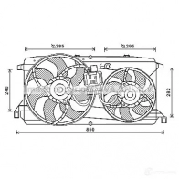 Вентилятор радиатора PRASCO fd7579 FD912F 003 Ford Transit 7 (FM) Грузовик 2.2 TDCi 4x4 125 л.с. 2011 – 2014 VO2DHRN