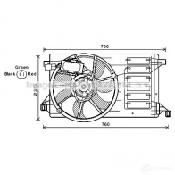 Вентилятор радиатора PRASCO mz7545 2JE H1 Mazda 3 (BL) 2 Седан 2.2 MZR CD 185 л.с. 2009 – 2013 4045385178315