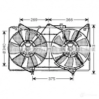 Вентилятор радиатора PRASCO 8W 4F6 Toyota Camry (XV30) 3 2002 – 2006 to7528 4045385091973