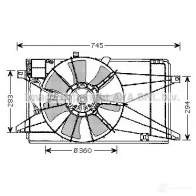 Вентилятор радиатора PRASCO GAZ MKQ Mazda 5 (CR) 2 2005 – 2010 mz7539 4045385090051