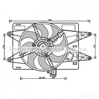 Вентилятор радиатора PRASCO Fiat Doblo ft7558 8 59PK 4045385105922