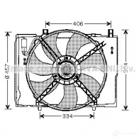 Вентилятор радиатора PRASCO ME025F00 2 FCCUSR 2596075 ms7504