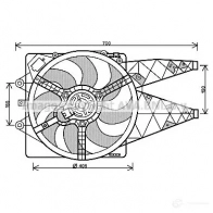 Вентилятор радиатора PRASCO FT 138F002 8UY1T ft7568 Fiat Bravo (198) 2 Хэтчбек 1.9 D Multijet 90 л.с. 2007 – 2008
