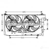 Вентилятор радиатора PRASCO Peugeot Partner 1 (M59, 5F) Минивэн 1.6 Flexfuel 109 л.с. 2000 – 2002 4045385086313 cn7516 N7 L3W