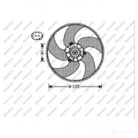 Вентилятор радиатора PRASCO Peugeot 307 1 (3H, PF2) Универсал SW 2.0 HDI 90 90 л.с. 2002 – 2008 PG420F004 G ATKX