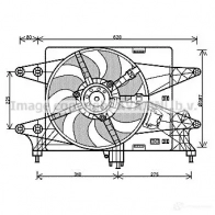 Вентилятор радиатора PRASCO FT 909F001 ft7574 Fiat Doblo (119, 223) 1 Минивэн 1.6 Natural Power 103 л.с. 2002 – 2025 N82QD