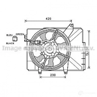Вентилятор радиатора PRASCO D086Y 36 hy7529 4045385168149 Hyundai Getz (TB) 1 Хэтчбек 1.4 i 97 л.с. 2005 – 2010