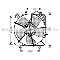 Вентилятор радиатора PRASCO Toyota Carina (T190) 2 Хэтчбек 1.6 (AT190) 116 л.с. 1993 – 1997 4045385091843 9A57 RI to7515