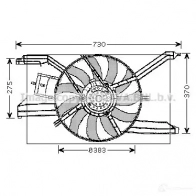 Вентилятор радиатора PRASCO ZQ APL 4045385090501 Saab 9-3 (YS3F) 2 Кабриолет 2.0 t 220 л.с. 2011 – 2015 ol7532