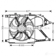Вентилятор радиатора PRASCO ol7519 4045385090372 M WOBC4 Opel Corsa (C) 3 2000 – 2006