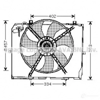 Вентилятор радиатора PRASCO VO8SRZ ME03 5F002 ms7503 2596074