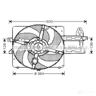Вентилятор радиатора PRASCO Ford Escort 7 (FA, GAL, ABL) Хэтчбек 1.4 CVH-PTE 75 л.с. 1995 – 1998 fd7534 XXK FFUG 4045385087600