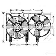Вентилятор радиатора PRASCO A JBSZ 2596774 4045385089604 mt7523