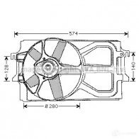 Вентилятор радиатора PRASCO fd7517 Ford Escort 7 (FA, GAL, ANL) Универсал 4045385087440 MX DTGW